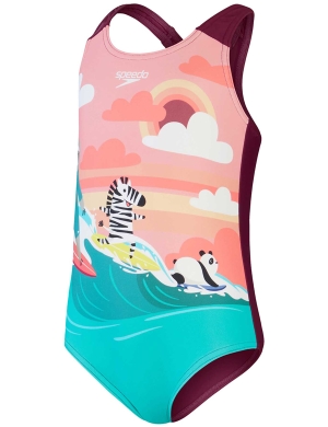 Speedo Learn to Swim Digital Placement Printed Swimsuit 